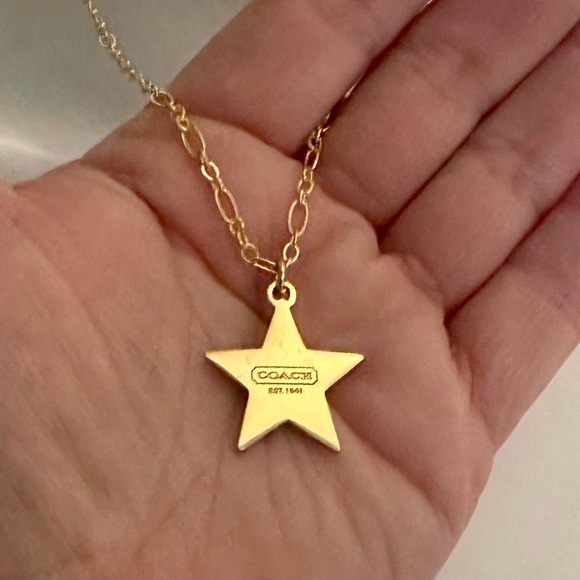 Coach Gold Reversible Layered Star Pendant 18k/.925 Necklace - Picture 10 of 16